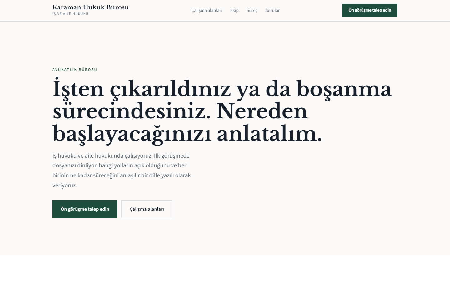 Karaman Hukuk Bürosu şablonunun ön izlemesi